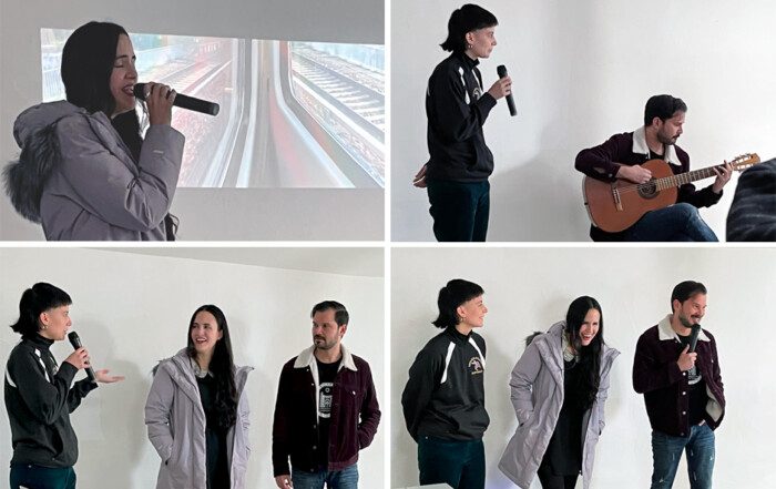Performative presentation SONGS TO MAKE CHILDREN CRY by Marisol Ocádiz, Camila Püschel & Ashot Danielyan